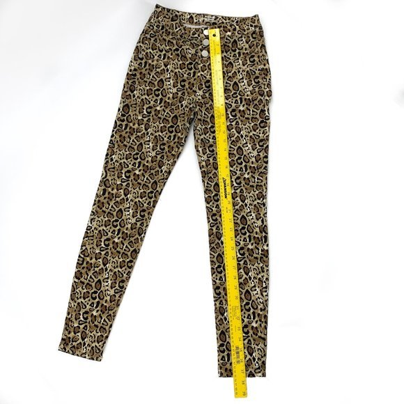 NOBO Leopard Print Skinny Jeans No Boundaries Sz 5 Pants Tan Brown Black - Picture 5 of 9